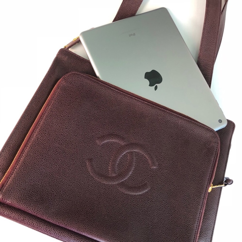 Chanel more photos front pocket fits iPad - Picture 1 of 1